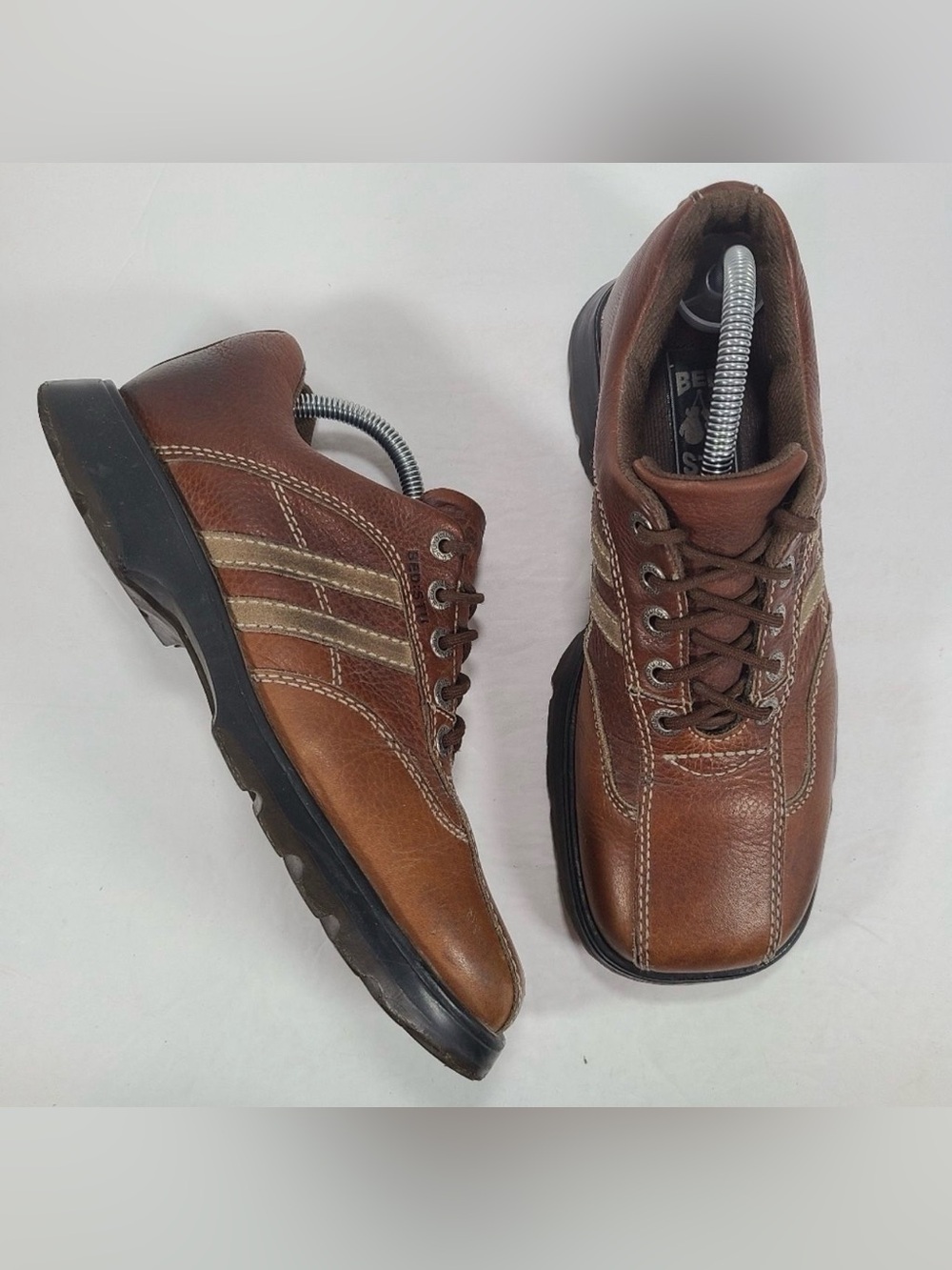Bed Stu Y2K Brown Leather Square Toe Lace Up Loafers Men Size 9